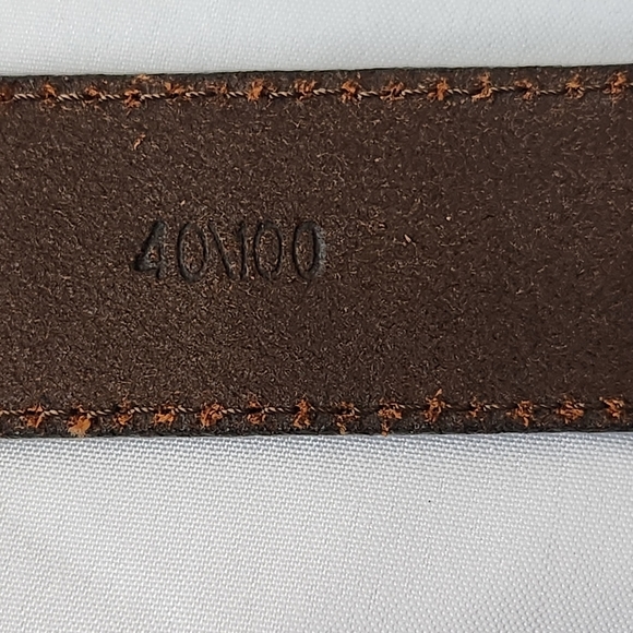 GREG NORMAN Brown Oil Tanned Cowhide Belt - Picture 6 of 11